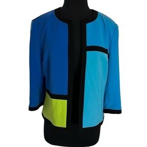Studio G Color-block Blazer Jacket Size 12